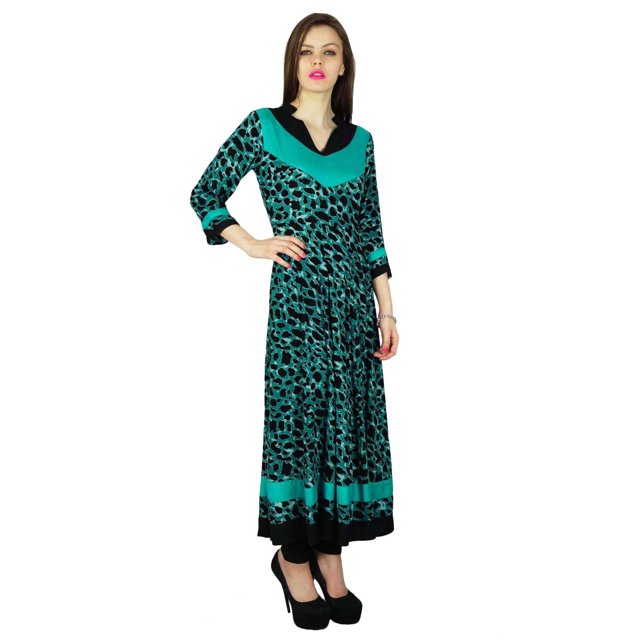 Phagun Kurti de Designer Indien à Imprimé Camouflage Kurta Femme Haut Décontracté Tunique Robe