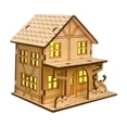 thumbnail image 2 of Light-Up Handmade Wooden Christmas Village Houses For Crafts, 2 of 9