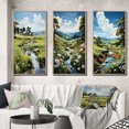thumbnail image 1 of Designart "In Pasture Countryside Sheep painting" Landscape & Nature Framed Wall Art Set Of 3 - Green Countryside Frame Gallery Wall Set For Home Decor, 1 of 6