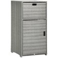 thumbnail image 1 of Outsunny Outdoor Towel Rack for Pool w/ Two Storage Space Towel Rack, Gray, 1 of 10