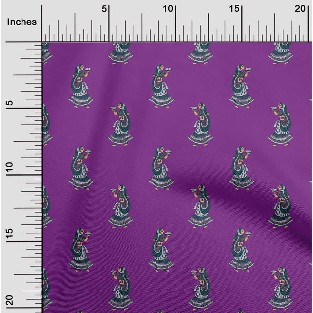 oneOone Tissu Popeline de Coton pour Femmes Imprimé Bloc au Mètre 42 Pouces de Large