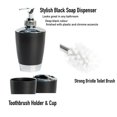 thumbnail image 1 of 6Pcs Bathroom Set Modern Convenient Multipurpose Practical Multi-colors Soap Dispenser Convenient Home Hotel Washroom Storage Decor Accessories Black, 1 of 9
