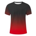 thumbnail image 5 of Qertyioot Grand et Grand Été Mode Casual Hommes Col Rond Imprimé T-shirt Top, 5 of 5