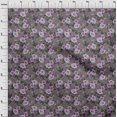 thumbnail image 4 of oneOone Tissu Georgette Viscose Violet Floral Rétro Matériel de Couture Imprimé Tissu au Mètre 42 Pouces de Large, 4 of 5