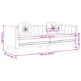 thumbnail image 4 of vidaXL Sofa avec Coussins 3 Places Brun Similicuir Suédé, 4 of 5