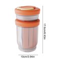 thumbnail image 3 of weibbin Orange Double Layer Plastic Salad Cup with Fork - 760ml Portable Breakfast Container, BPA-Free, 3 of 6