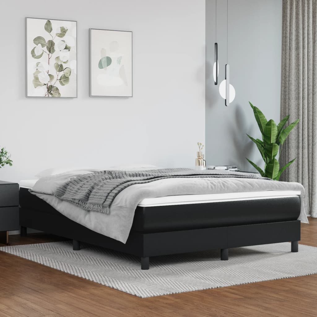 vidaXL Bed Frame Black 137x190 cm Full Faux Leather