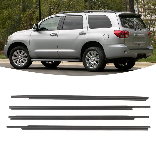 68160 0C020, 4PCS Car Weatherstrip for Sequoia 2008 To 2022