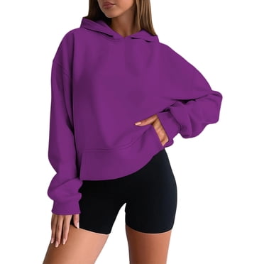 2025 Chandail à Capuchon Décontracté pour Femmes Chandails à Capuchon Athlétiques pour Femmes Chandail Molletonné Doux et Confortable à Cordon Chandails à Capuchon Chandail à Capuchon pour Usage Quotidien Loungewear de Base Léger