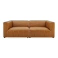 thumbnail image 2 of Modway Bartlett 2-Piece Tufting Upholstered Faux Leather Loveseat in Tan, 2 of 11