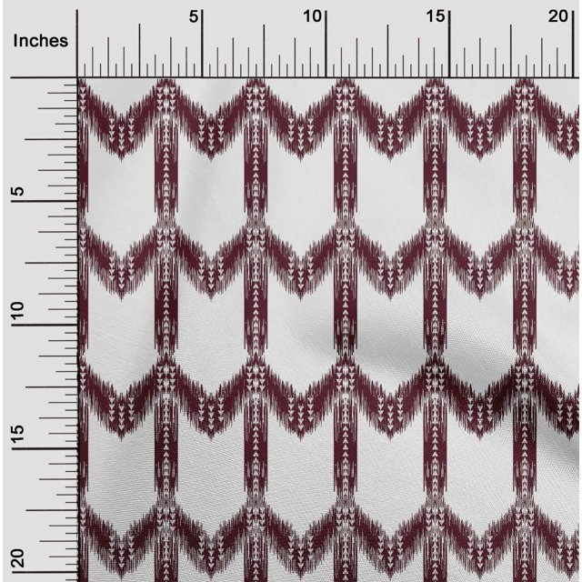 oneOone Polyester Lycra Fabric Chevron Ikat Decor Fabric Printed BTY 56 Inch Wide