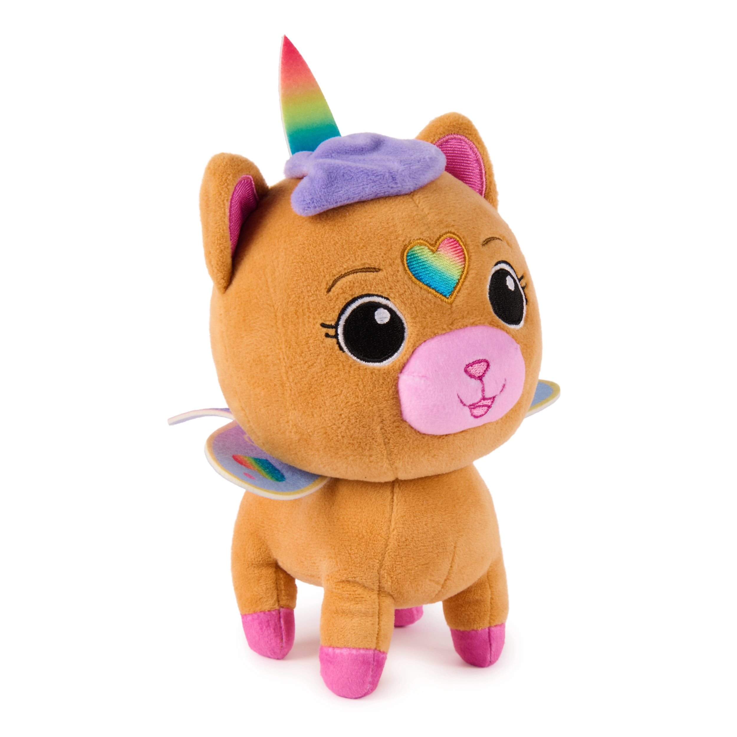 DreamWorks Gabby's Dollhouse: Fairylandia, Peluche licorne Kiko officielle, licorne en peluche, jouets souples pour les enfants à partir d'un an, marron, 20,3 cm
