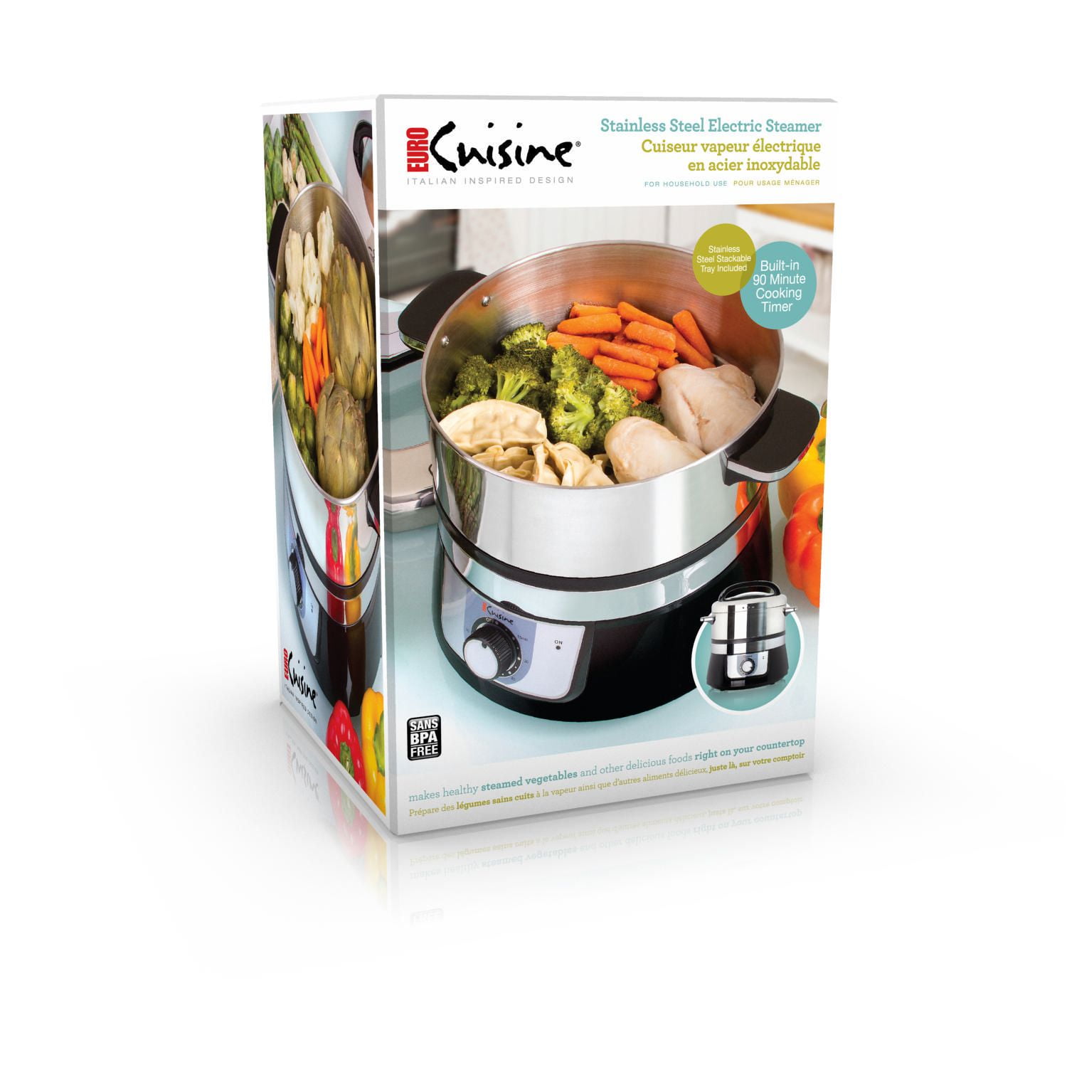 Cuiseur à vapeur électrique - 5L, FS3200, d'Euro Cuisine