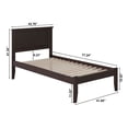 thumbnail image 4 of Madison Twin Solid Wood Platform Bed in Espresso, 4 of 9