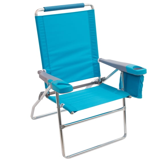 Chaise de plage Rio Beach 17" hauteur étendue 4 positions, turquoise