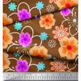 thumbnail image 2 of Soimoi Moss Georgette Fabric Artistic Floral Print Sewing Fabric Yard 42 Inch Wide, 2 of 3
