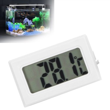 Aquarium Thermometer, Household White Fish Tank Temperature Gauge Waterproof Digital Small  for Aquarium