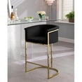 thumbnail image 3 of Meridian Furniture Donatella Black Velvet Stool, 3 of 5