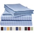 thumbnail image 1 of 400 Thread Count 4 Piece Quality Sheet Set 24 Inch Deep Pocket 100% Egyptian Cotton Stripe Pattern, 1 of 3