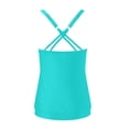 thumbnail image 4 of 2023 Nouveau Tankini à Coins Carrés Imprimé pour Femmes, Design Fendu, Polyester, Natation de Plage, s-TTG, 4 of 4
