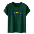 thumbnail image 3 of RKSTN T-Shirts Fierté Femmes T-Shirts Graphiques Arcs-en-Ciel T-Shirts LGBT T-Shirts Décontractés Col Rond Manches Courtes Hauts, 3 of 3