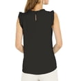 thumbnail image 3 of INSPIRE CHIC Blouse Sans Manches pour Femme, à Volants, Plissée, Blouse CHIC pour le Travail, m Noir, 3 of 8