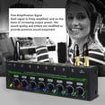 thumbnail image 3 of 8 Channel Headphone Amp,Stereo Headphone Amplifier 8 Outputs 1 Input Independent Volume Control with RGB Light for Studio and Stage Applications, 3 of 7