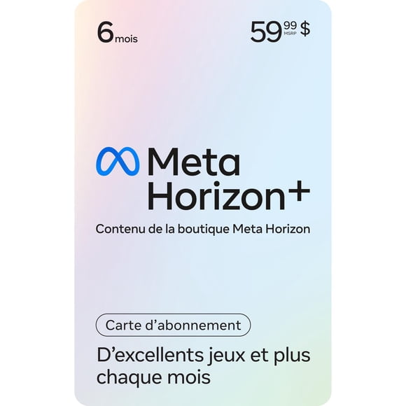 Meta Horizon+ 6-Month Subscription $59.99 Gift Card (Digital Code)