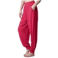 thumbnail image 2 of Dealovy Yoga Pants Womens High Waisted Belly Control Workout Running Sweatpants Solid Color Jogger Trousers, 2 of 5