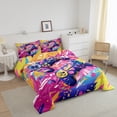 thumbnail image 3 of Kids Gamer Toddler Comforter Set for Boys Girls,Colorful Video Game Console Bedding Set Gaming Room Decor,Modern Gamepad Controller Bedding Comforter Sets,Graffiti Abstract Bed Sets, 3 of 7