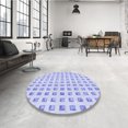 thumbnail image 4 of Ahgly Tapis d'Intérieur Lavable en Machine Carré Lavande Bleu, 7 Pieds Carré, 4 of 7