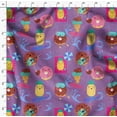 thumbnail image 4 of Soimoi Purple Silk Fabric Beech & Fun Party Print Fabric by Yard 42 Inch Wide, 4 of 5