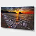 thumbnail image 2 of Coucher de Soleil et Vagues Blanches - Impression d'Art Photo sur Toile de Bord de Mer, 2 of 4