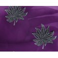 thumbnail image 4 of oneOone Georgette Viscose Fabric Leaves Block Print Fabric By The Yard 42 Inch Wide, 4 of 4