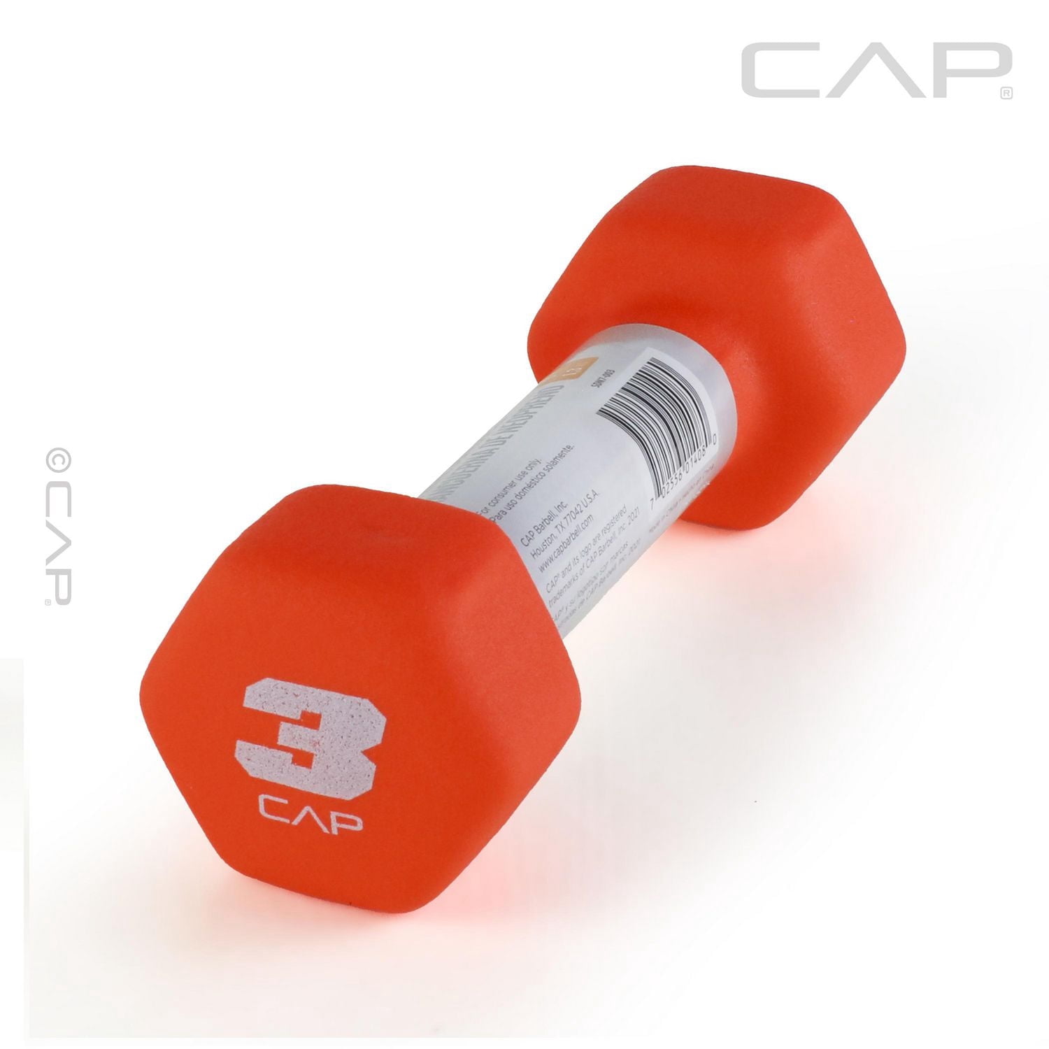 CAP, haltère en néoprène de 1,4 kg, orange, à l'unité