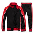 thumbnail image 2 of Miqool Mens Track Suits 2 Piece Sets Color Block Running Athletic Sweatsuits Casual Long Sleeve Full Zip Up Jacket and Sweatpants Sports Jogging Suits Sets, 2 of 4