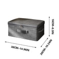 thumbnail image 3 of Birdeem Storage Bins with Zipper Lid Storage Boxes with Handles Pp Plastic Board Foldable Lidded Cotton Linen Fabric Home Cubes Baskets Closet Clothes Organizer Containers - Gray,14.9X10.2X6.3In, 3 of 7
