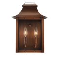 thumbnail image 1 of homeroots lighting 398422 Manchester 2-Light Copper Patina Pocket Wall Light, 1 of 1