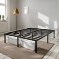 thumbnail image 1 of Amolife Cadre de Lit Plateforme en Métal Robuste Format Grand 14 Pouces avec Grand Espace de Rangement sous le Lit, Noir, 1 of 10