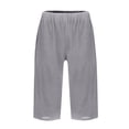 thumbnail image 4 of Wensltd Shorts d'Été à Jambe Grand pour Femmes, Mode, Lin, Fluides, Confortables, 4 of 5