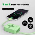 thumbnail image 3 of Retractable Quick Charging Cable  Retractable Usb Cable 3 In 1 Charging Cable Roll Mobile Phone Holder Retractable Quick USB Cable Charging Cable Compatible For Cell Phones Tablets, 3 of 8