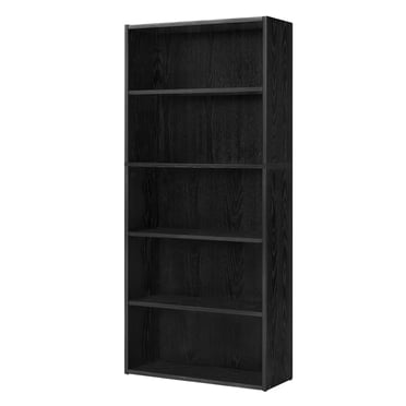 VASAGLE Bookshelf, 23.6 Inches Wide, 5-Tier Open Bookcase with Adjustable Storage Shelves, Floor Standing Unit, Ebony Black