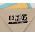 thumbnail image 4 of Printtoo Personalized Black Self Inking Wedding Custom Save The Date Rubber Stamper-58 x 22 mm, 4 of 6