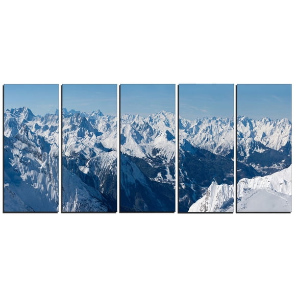 Design Art French Alps Panorama Canvas Print