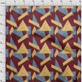 thumbnail image 3 of oneOone Viscose Jersey Fabric Rectangle & Triangle Geometric Print Fabric By Yard 60 Inch Wide, 3 of 5