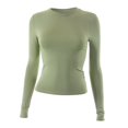 thumbnail image 4 of T-Shirts pour Femmes à Manches Longues T-Shirt de Sport pour Femmes T-Shirt à Manches Longues T-Shirt à Manches Longues Col Rond Crop Top T-Shirts à Manches Longues T-Shirts T-Shirt en Spandex T-Shirt Basique Uni Basiques pour Femmes à Manches Longues Femmes Course, 4 of 5