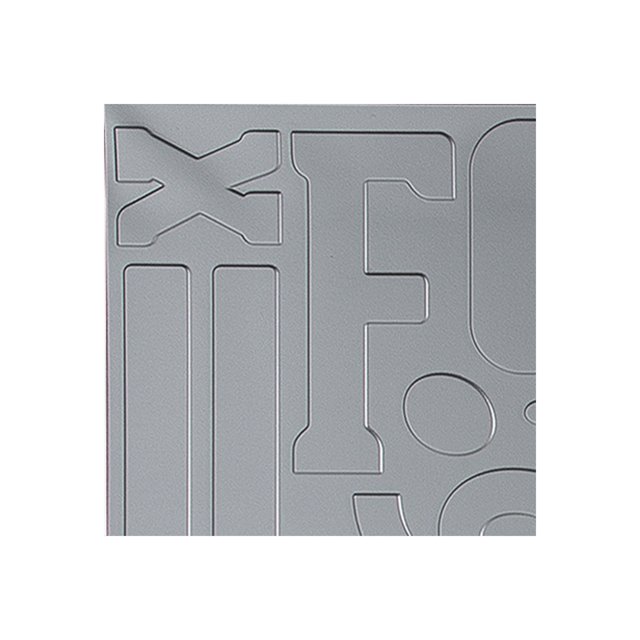 Fasade Alphabet Argent Silver Wall Panel Sample 12" x 12"