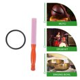 thumbnail image 2 of OULII 1 Set Meditation Aid Singing Bowl Mallet Rubber Singing Bowl Stick Brown Music Performance, 2 of 8