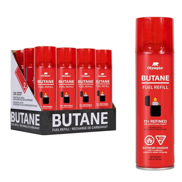 Olympia Butane Lighter Fuel Refill, 150g, for Butane Lighters & Torches