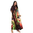 thumbnail image 3 of Oussum Robe Kaftan Longue Tribale Brun Foncé en Polyester Grande Taille pour Femmes, 3 of 7